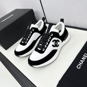 SNEAKER IN BLACK SUEDE AND WHITE CALFSKIN