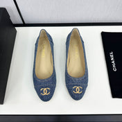 cc ballet flat blue denim 166815