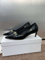 MY DD 25S HIGH HEEL 55MM IN BLACK LAMBSKIN GOLD LOGO