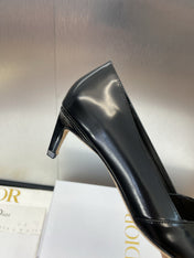 MY DD 25S HIGH HEEL 55MM IN BLACK LAMBSKIN GOLD LOGO