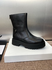 CELINE 26S ANKLE BOOTS 45 MM IN BLACK CALFSKIN