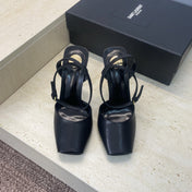 YSL 26S HEELED SANDALS 95 MM IN BLACK CALFSKIN STYLE 1