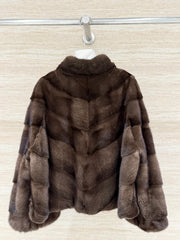 DIOR 25S STAND-COLLAR MINK FUR JACKET 776