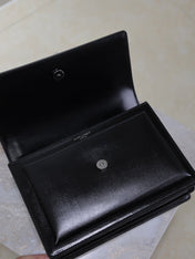 YSL 25S SUNSET BAG 22 IN BLACK CALFSKIN BLACK HARDWRE