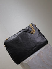 JAMIE 4.3 LARGE BAG 43 IN BLACK LAMBSKIN GOLD HARDWARE