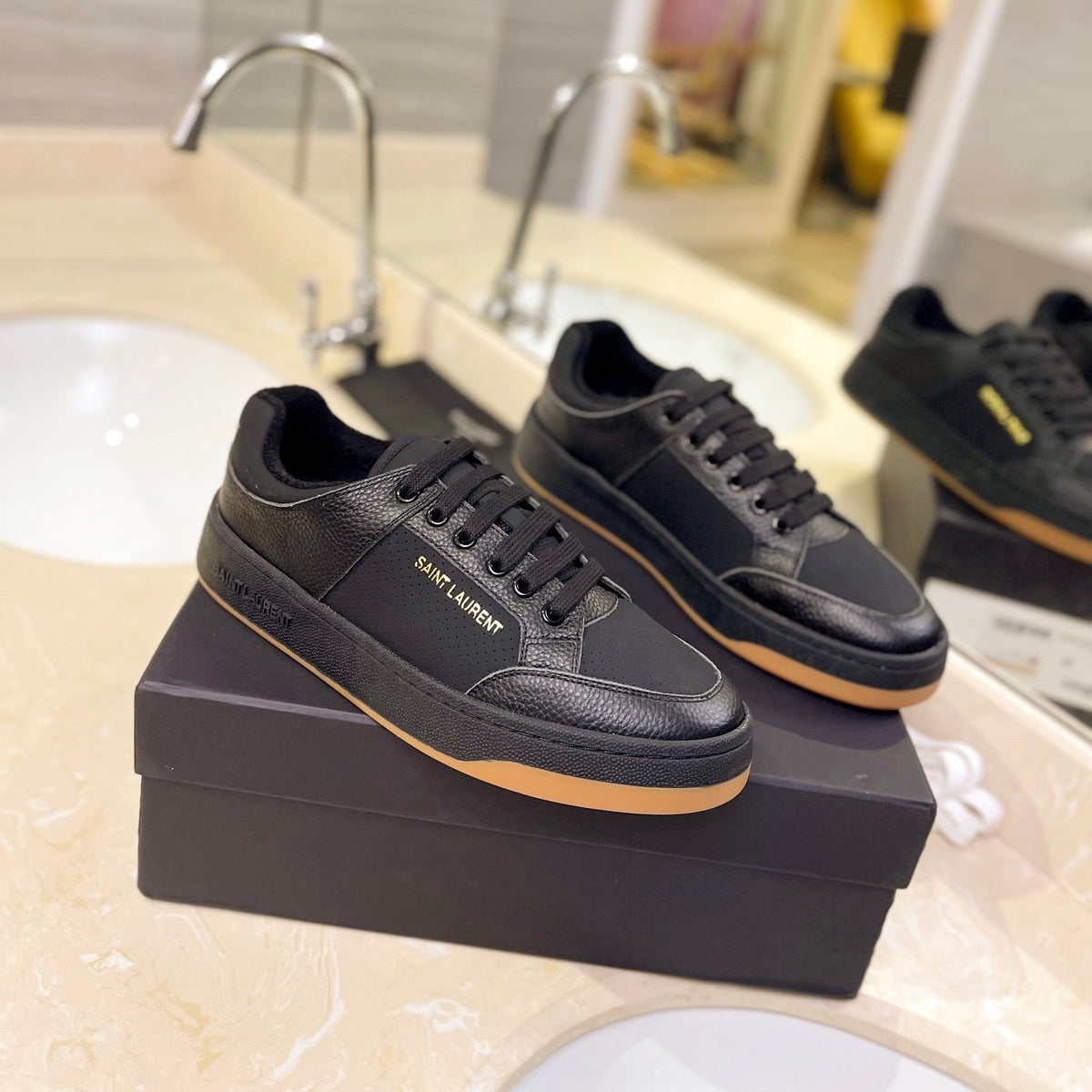 SL SL/61 SNEAKERS BLACK CALFSKIN