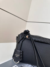 BY THE WAY SELLERIA SMALL 20 BAG IN BLACK CALFSKIN
