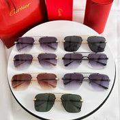 SANTOS SQUARE FRAME SUNGLASSES 524492 IN METAL AND WOODEN
