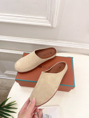 LP 25S MULES IN WARM BEIGE SUEDE
