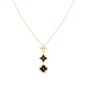 STAR AND SUN ONYX PINK GOLD NECKLACE