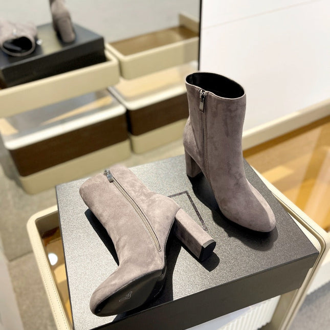 SL HONORÉ BOOTIES GRAY SUEDE