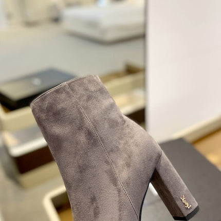 SL HONORÉ BOOTIES GRAY SUEDE