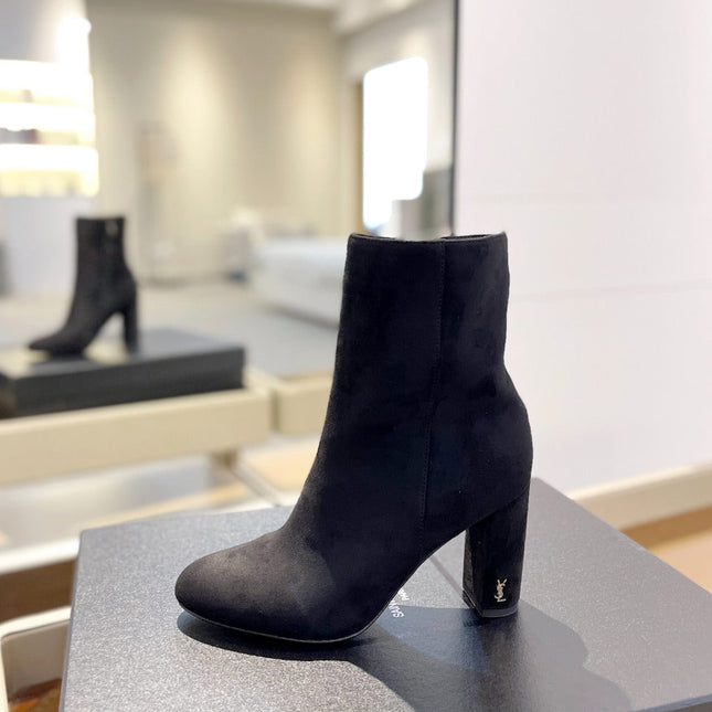 SL HONORÉ BOOTIES BLACK SUEDE