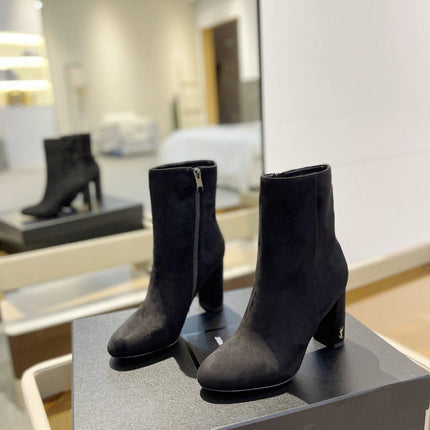 SL HONORÉ BOOTIES BLACK SUEDE