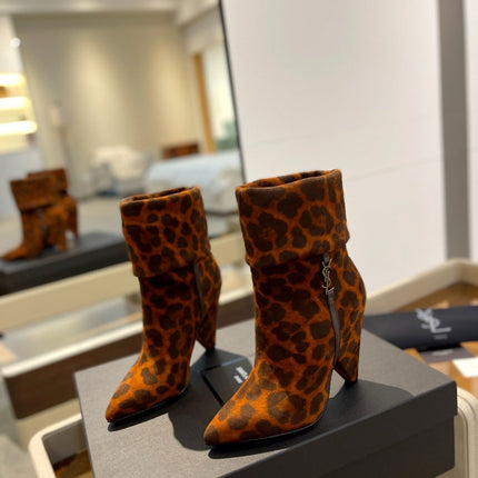 SL NIKI BOOTIES LEOPARD BRICK SUEDE