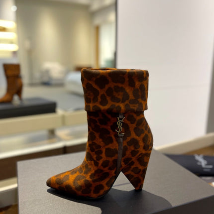 SL NIKI BOOTIES LEOPARD BRICK SUEDE