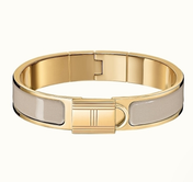 H LOCK BROWN BRACELET 12MM