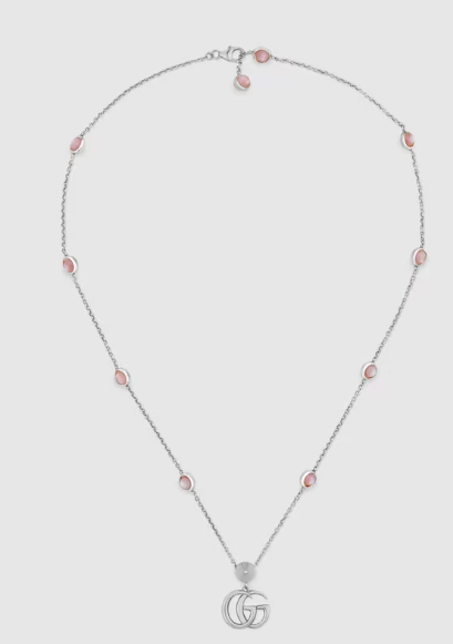 GG DOUBLE G MOTHER-OF-PEARL NECKLACE