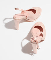 SLINGBACKS LIGHT PINK SATIN STRASS