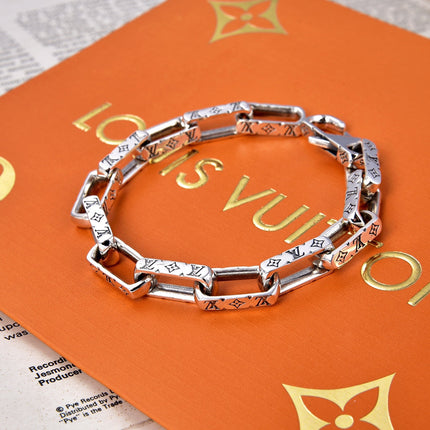 LV MONOGRAM CHAIN SILVER BRACELET