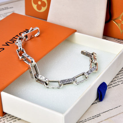 LV MONOGRAM CHAIN SILVER BRACELET