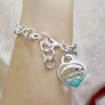 LOVE HEART RETURN TO TIF SILVER BRACELET