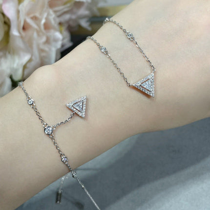 MESSIK TRIANGLE DIAMOND SILVER NECKLACE