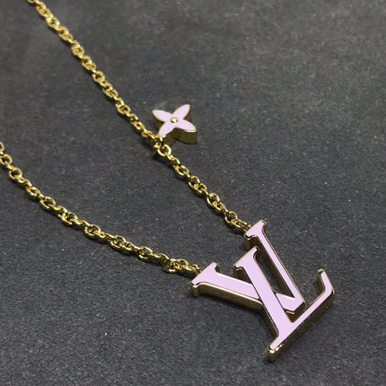 IDYLLE BLOSSOM LV PENDANT GOLD NECKLACE