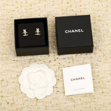 FRAGRANT FLOWER DOUBLE C GOLD EARRINGS