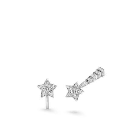 COMETTE ETOILLE DIAMONDS FLUG SILVER EARRINGS