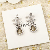 DOUBLE C DIAMONDS TEARDROP EARRINGS