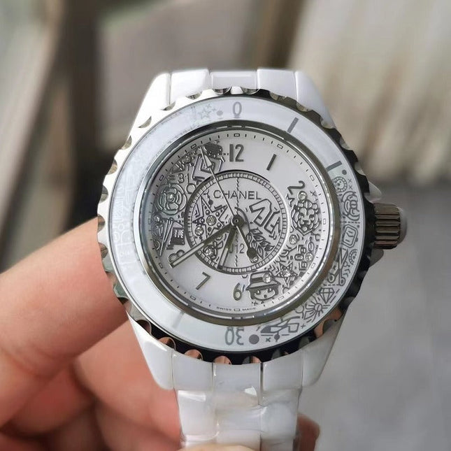 J12 38mm Quartz 20Th Anniversary White Ceramic