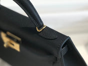 HM KELLY MINI 20 BLACK EPSOM GOLD HARDWARE