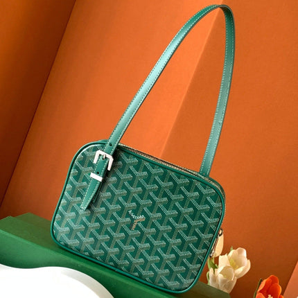 GOYA SECOND-HAND TOAST BAG 21CM GREEN CANVAS