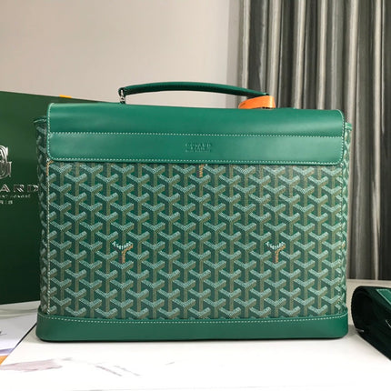 GOYARD CITADIN BAG 38CM GREEN CANVAS