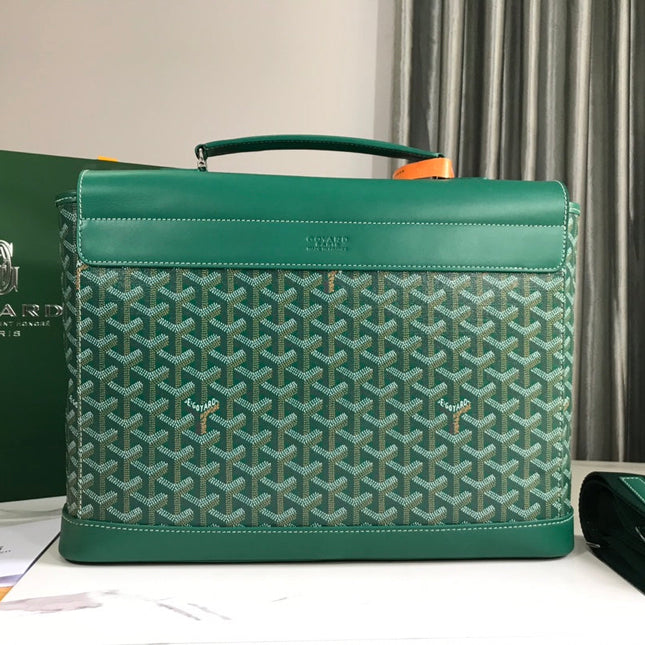 GOYARD CITADIN BAG 38CM GREEN CANVAS