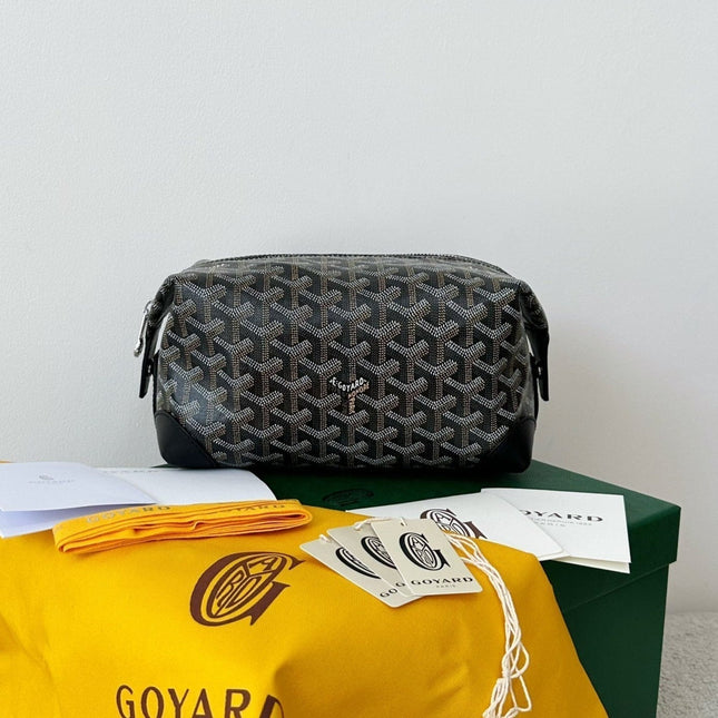 GOYA COSMETIC BAG 24CM BLACK CANVAS