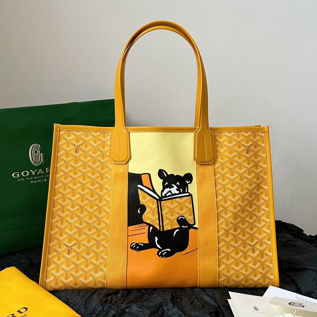 GOYA VILLETTE TOTE 45CM YELLOW CANVAS