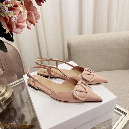 Vlogo Signature Slingback Rose Cannelle Calfskin