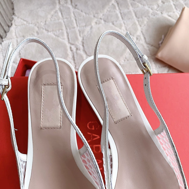 Vlogo Slingback Ballerina White Mesh