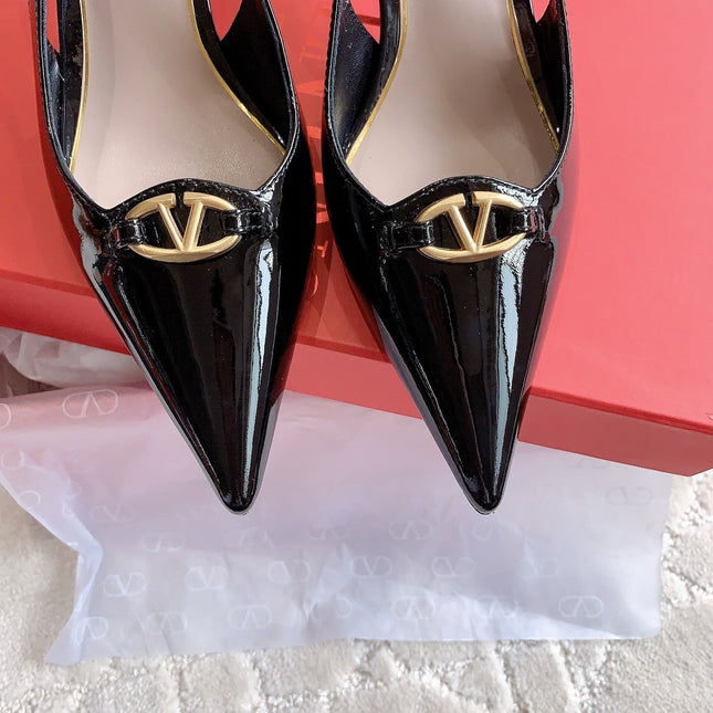 Vlogo Slingback Pump 65MM Shiny Black