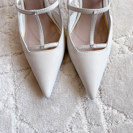 2 Rockstud Slingback 90mm Matte White