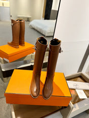STIVALI JUMPING IN GINGERBREAD BROWN CALFSKIN