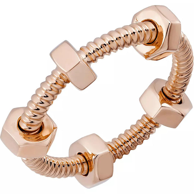 NUTS AND BOLTS PINK GOLD RING